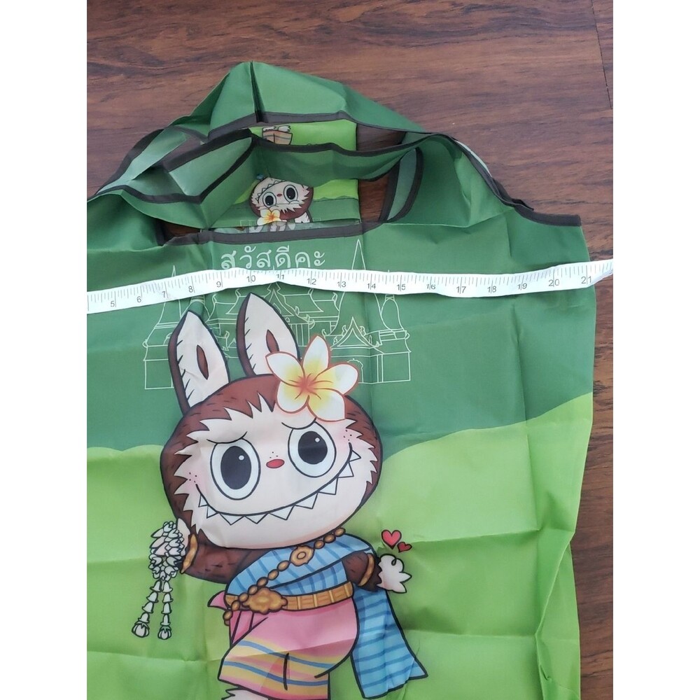Labubu Chic Kawaii Retro Eco Friendly Trendy Packable Sturdy Reusable Nylon Bag - Picture 3 of 5